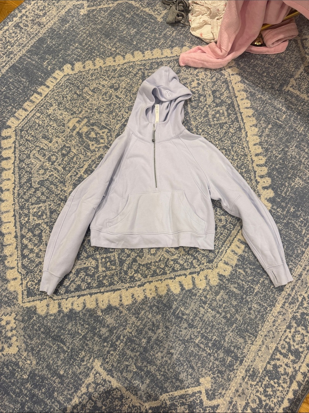 lululemon athletica Cropped Light Lavender Half-Zip Hoodie